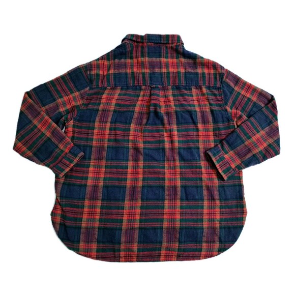 American Eagle Men's Large Flannel Shirt Slim Lumberjack Red Tartan Check Plaid - Picture 4 of 8